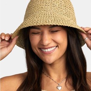 RVCA “Laguna” Straw Rattan Bucket Hat (NWOT)